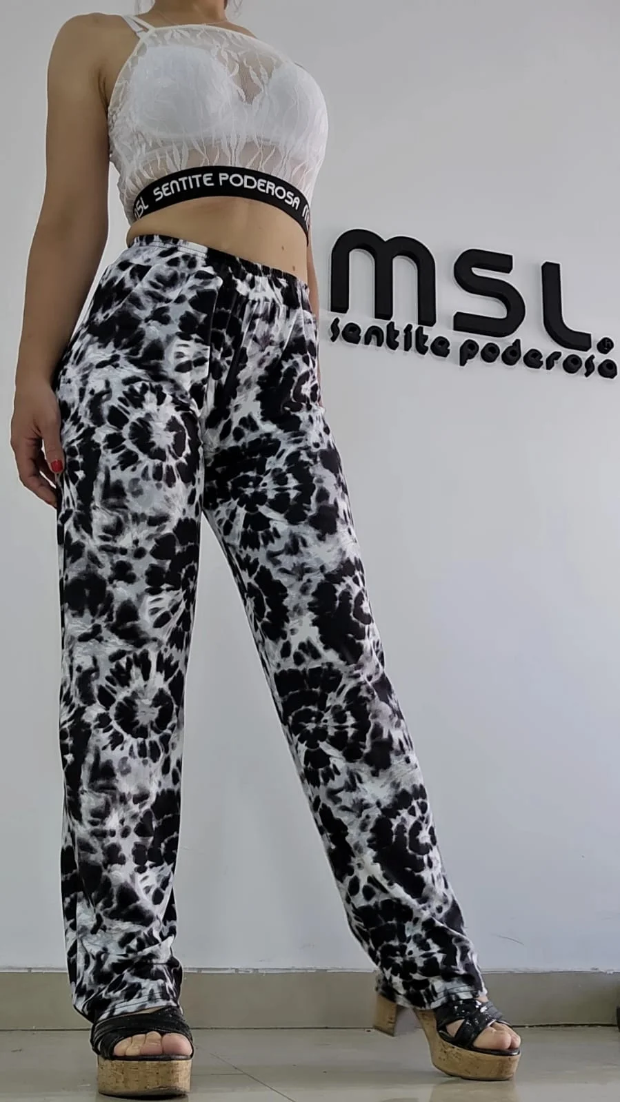Pantalon recto estampado