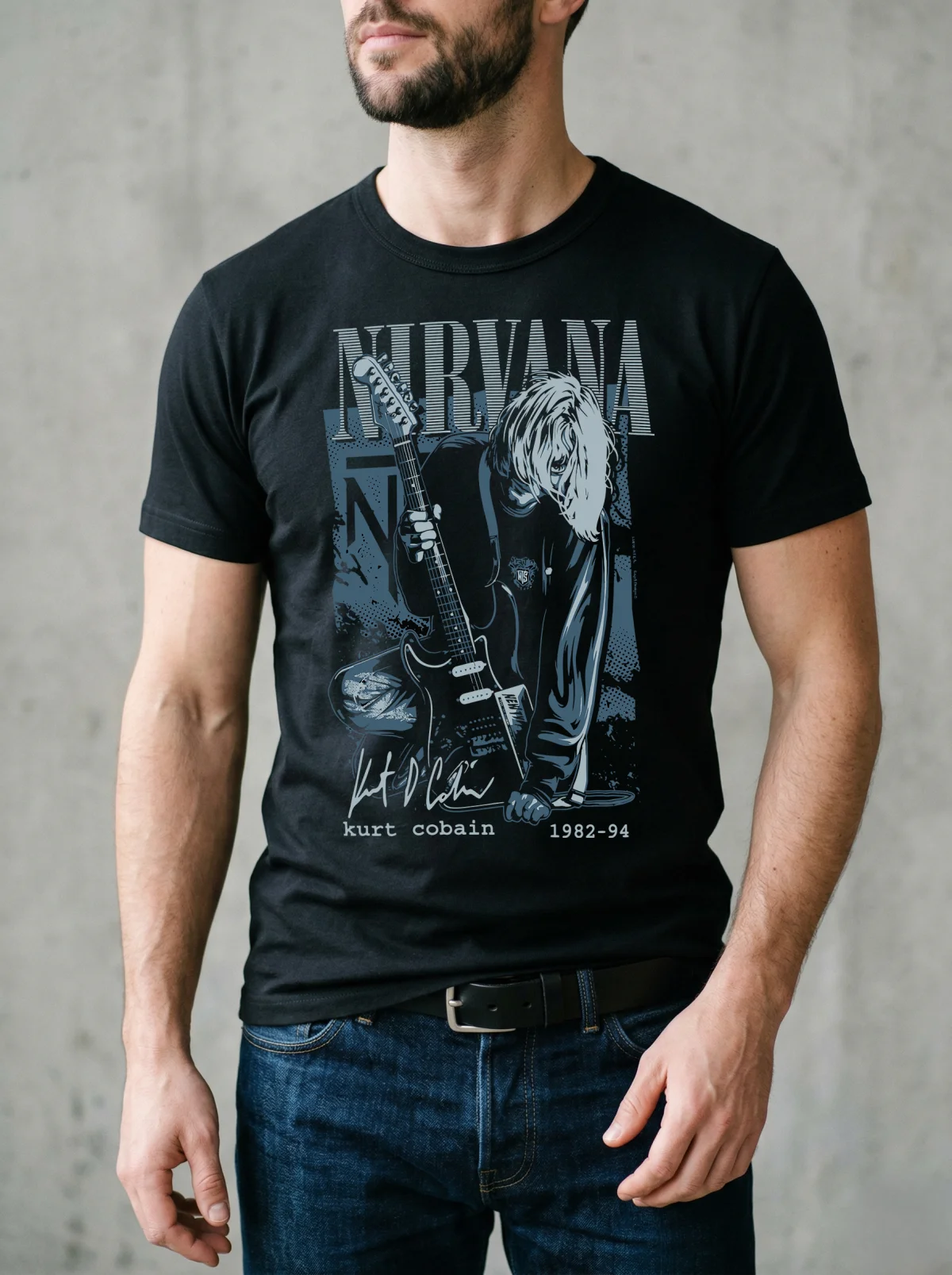 Remera Fanwear Nirvana Kurt Cobain Unisex