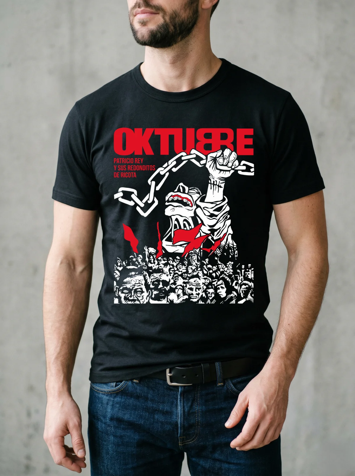 Remera Fanwear Patricio Rey Oktubre Unisex
